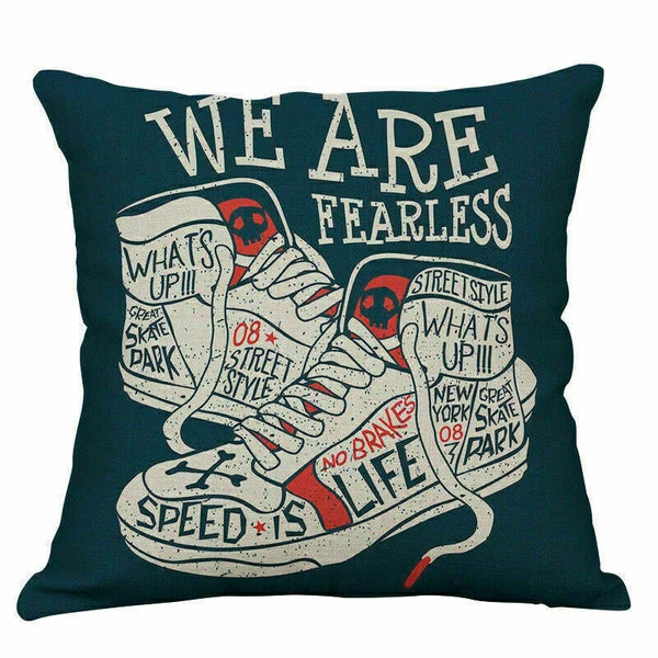 Sofa Cover Waist Cushion Home English Case Decor Alphabet Pillow