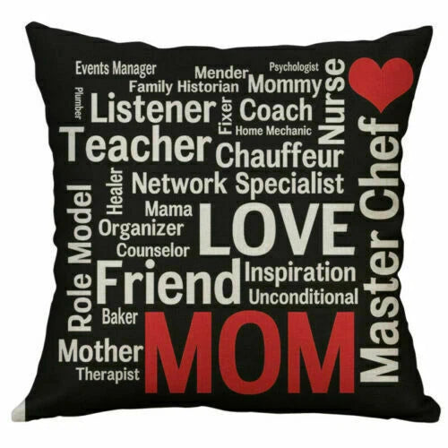 Love Letter Cover Pillow Case Print Home Cushion Cotton 18" Decor Sofa