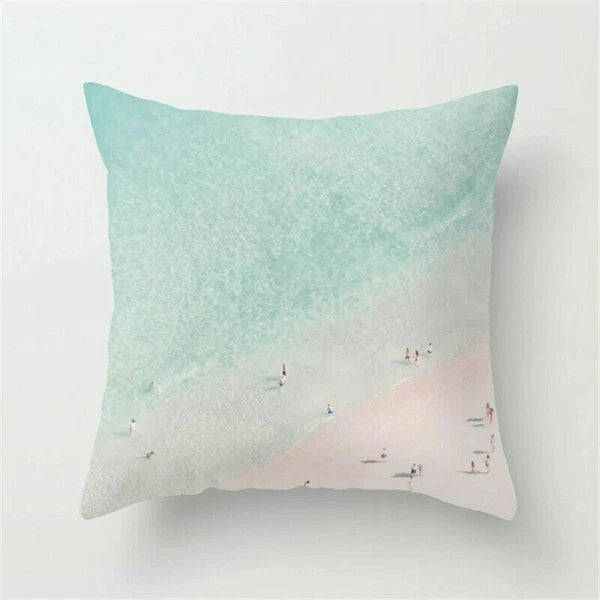 18inch Sea Polyester Pillow Case Waist Throw Home Cover Sofa Cushion Decor