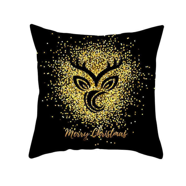 Christmas Deer Sofa Home Cover Pillow Case Throw Polyester Cushion Decor