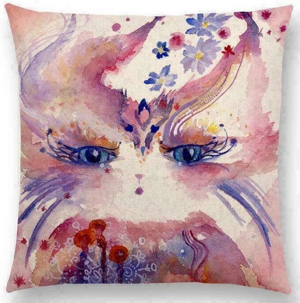Throw Cushion Decor pillow Linen Case Sofa Fox Cotton Pattern