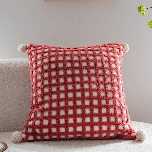 18 x 18 in Vintage Sherpa Square Throw Pillow Covers Sofa Bed Cushion Covers