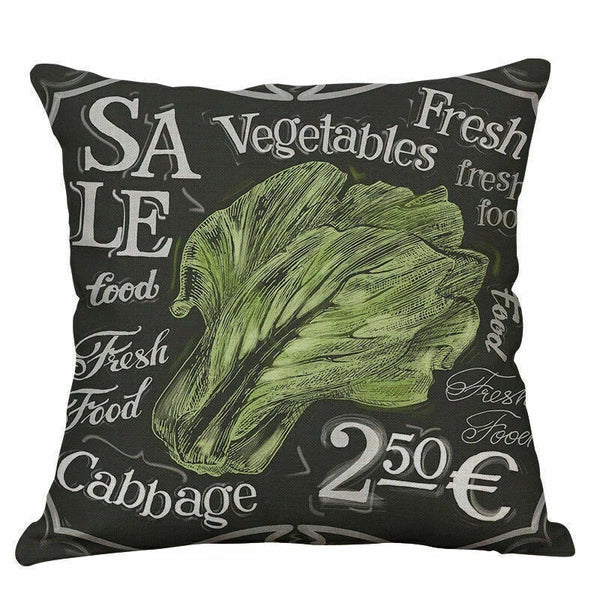 Hand-painted Vegetables Sofa Cushion Cover Home Decor Pillow Case