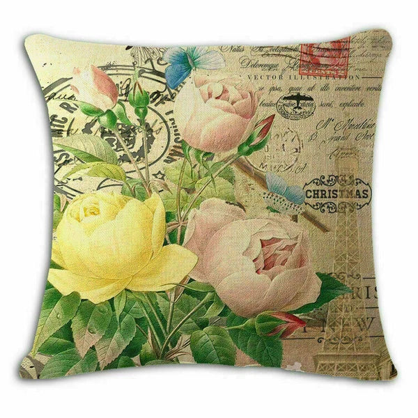 Decor Sofa 18" Retro Cover Cushion Home flower Case Throw