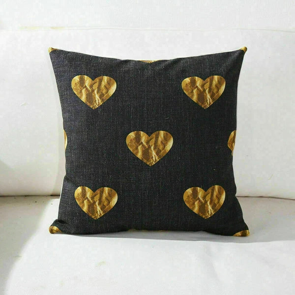 Decor Cushion Pillow White Case Love Home  Black Sofa Waist 18"