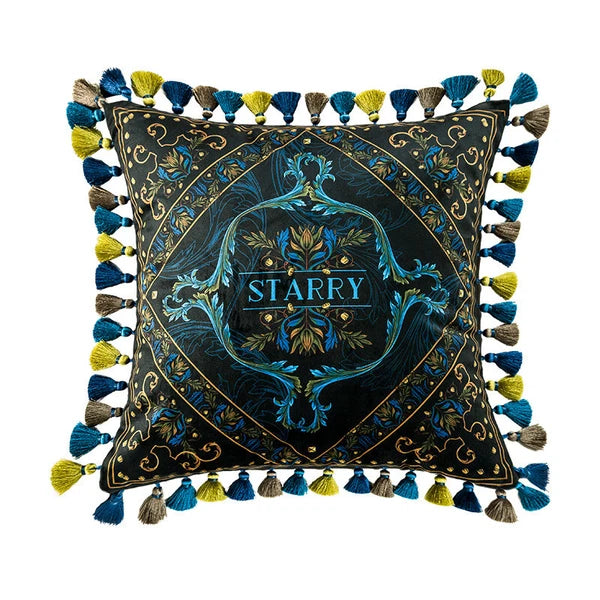 Luxury 18x18in Royal Peacock Velvet Throw Pillow Covers Sofa Bed Cushion Covers