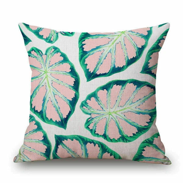 Plant Pattern Home Sofa Decor Pillow Case Waist Cushion Cover 18"