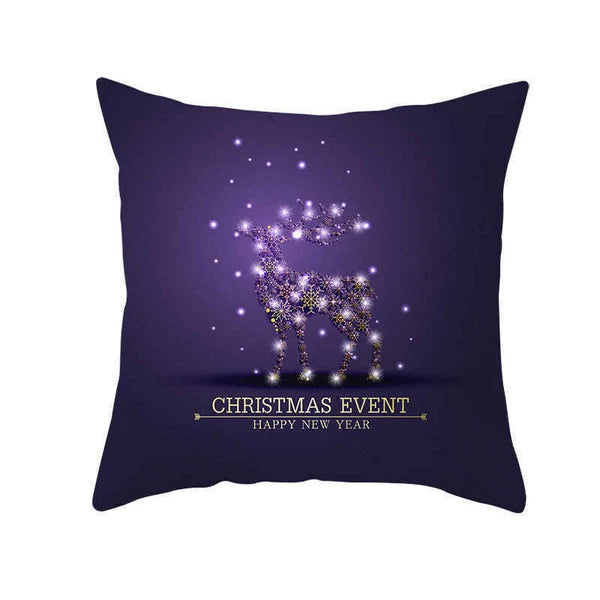 Christmas Deer Sofa Home Cover Pillow Case Throw Polyester Cushion Decor