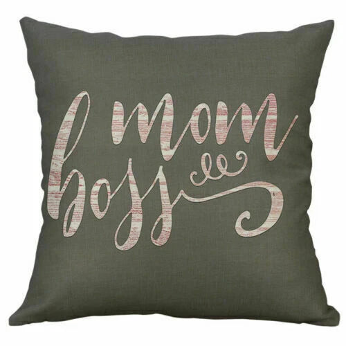 Love Letter Cover Pillow Case Print Home Cushion Cotton 18" Decor Sofa