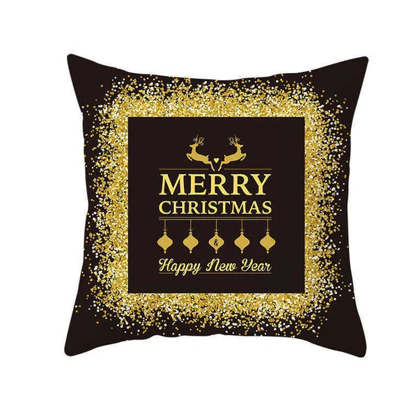 Christmas Deer Sofa Home Cover Pillow Case Throw Polyester Cushion Decor
