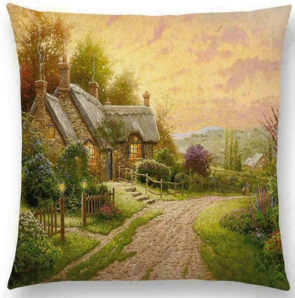 Scenery Country Sofa Decor Pillow Case Throw Cushion Cover Gift