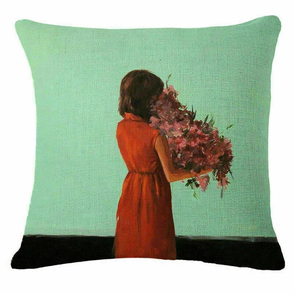 Decor Case Throw Home Flower Cushion Cover Pillow  Sofa Character