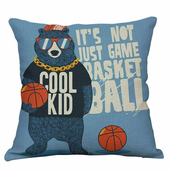 Sofa Cover Waist Cushion Home English Case Decor Alphabet Pillow