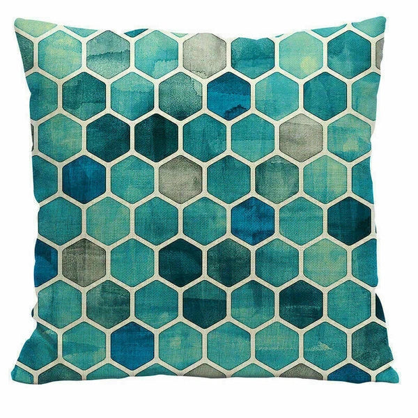 Decor Cushion Office Cover Case Sofa Geometry 18" Home Color