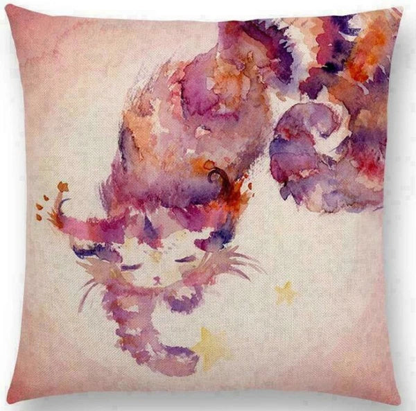 Throw Cushion Decor pillow Linen Case Sofa Fox Cotton Pattern