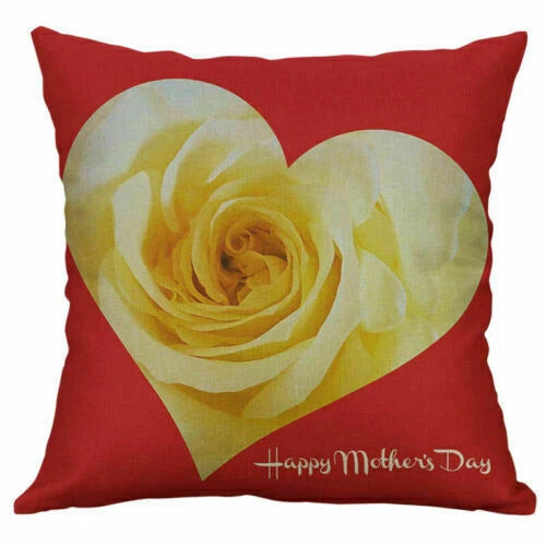Love Letter Cover Pillow Case Print Home Cushion Cotton 18" Decor Sofa