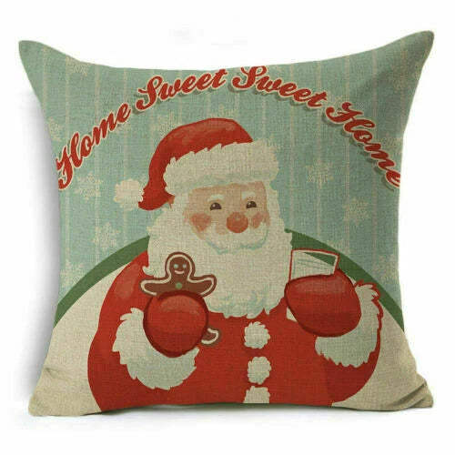 Christmas Sofa Pillow Case Decor Cushion Xmas Home Throw Cover 18"